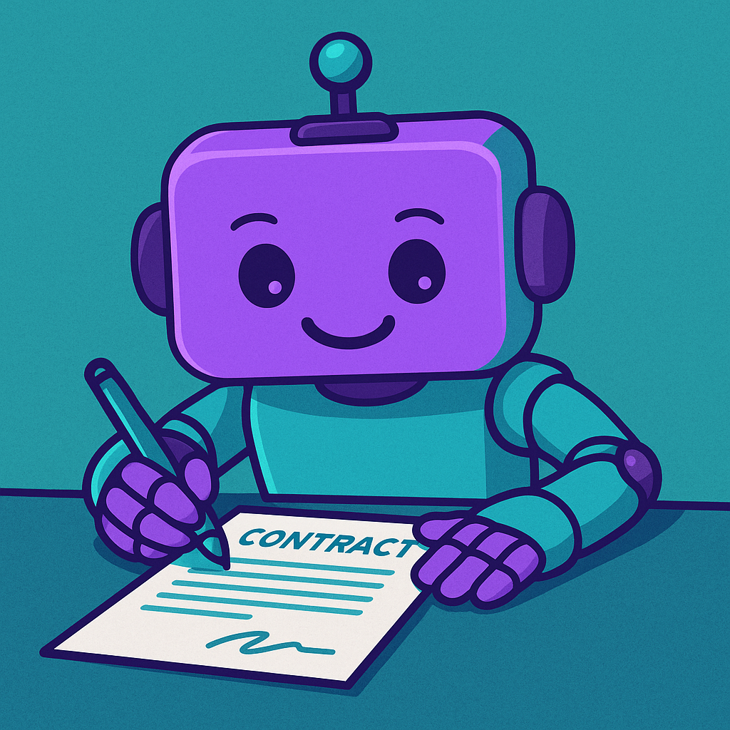 Ez Ai Lab Robot Working on a contract